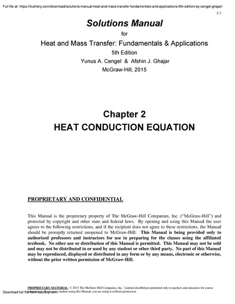 Cengel ISBN 9780077654764 More textbook info Yunus A. . Solution manual heat and mass transfer cengel 5th edition chapter 3